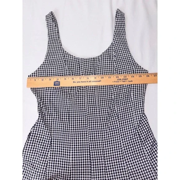 Universal thread Target Black White Gingham Midi Dress 4 Sleeveless Pockets - Picture 11 of 14